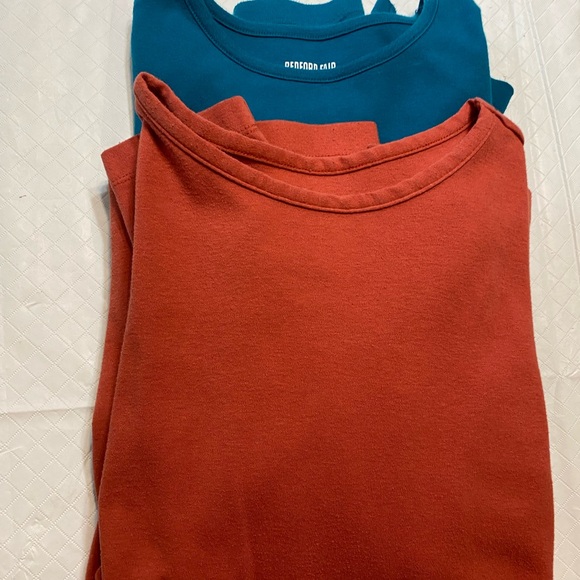 Bedford Fair Teal and Rust long sleeve t-shirts Tops large - Picture 9 of 9